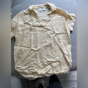 Rachel Zoe Soft Beige Linen Shirt